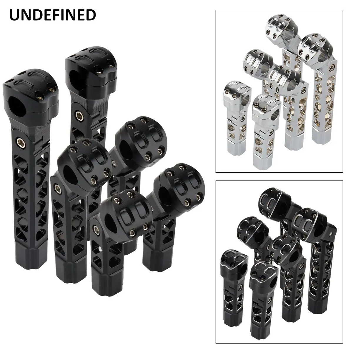 Undefined 1" Adjustable Straight & Pullback Risers Available In 3 Heights 1