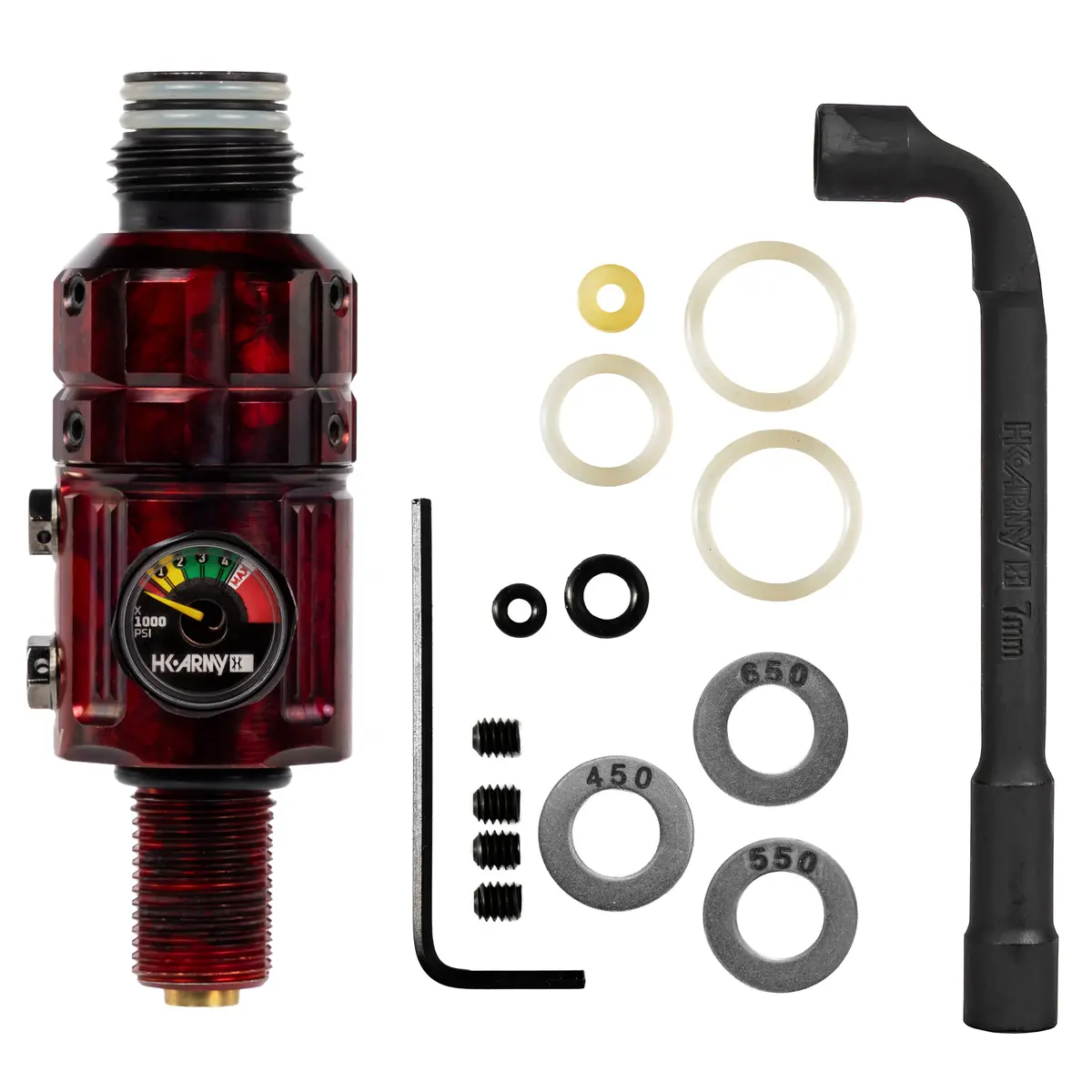 Turbine Pro Regulator - Long Body - Adjustable & Rotational - Marble Red 1