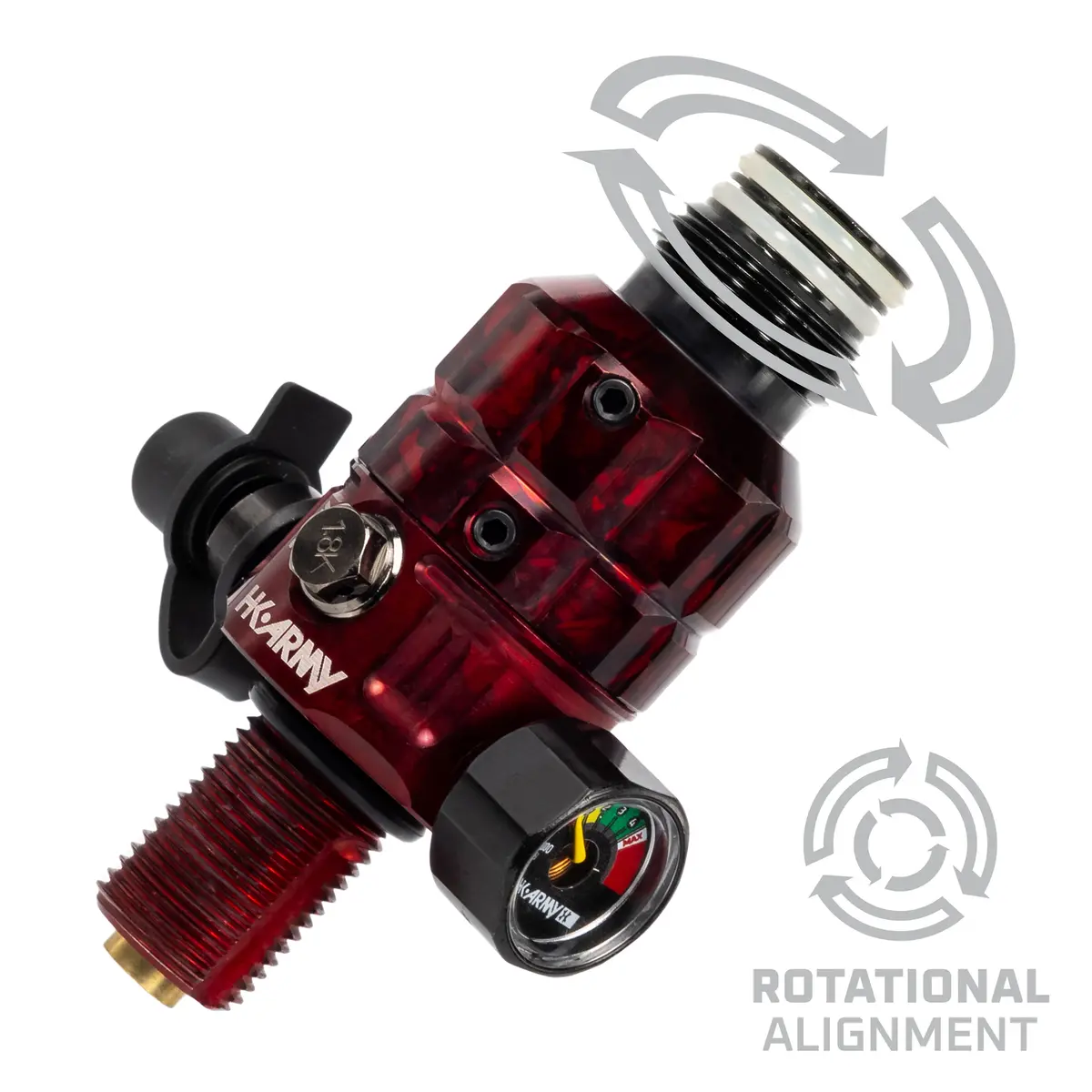 Turbine Pro Regulator - Adjustable & Rotational - Marble Red 2