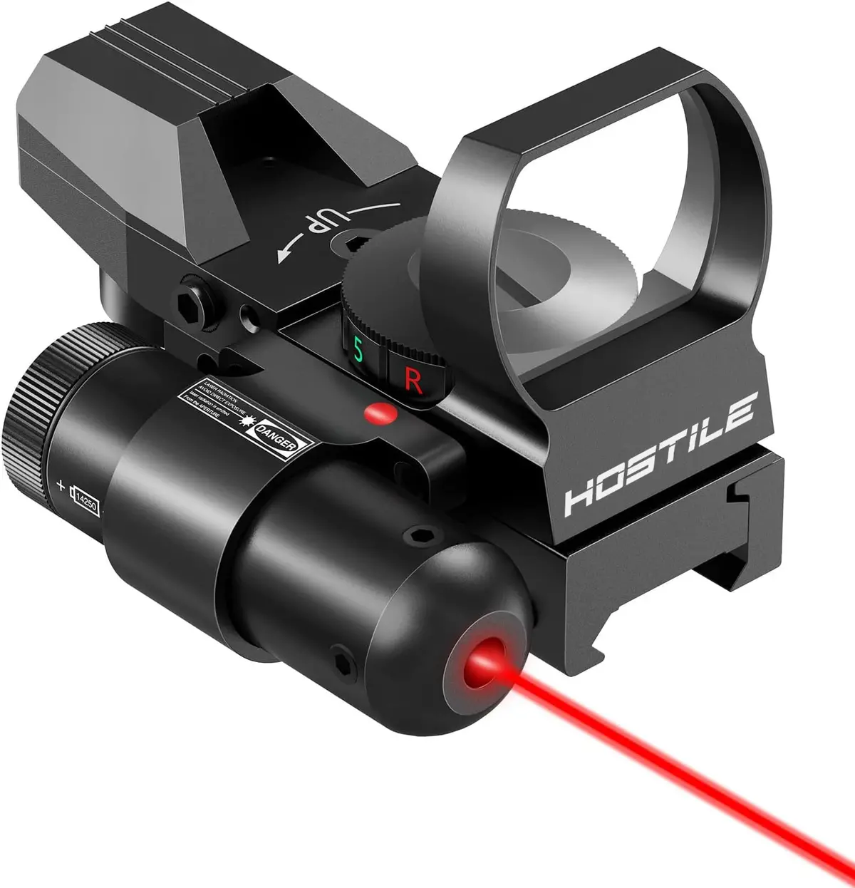 Hostile® Laser Sight - Red Dight Optical Sight - Black 1