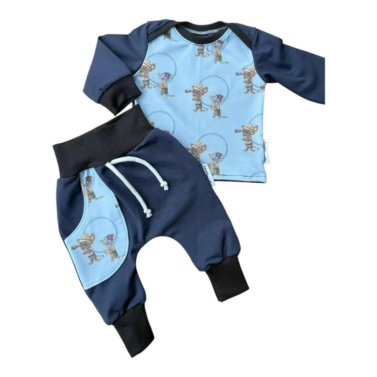 Set: Pumphose Und Shirt Bademeusel Blau 1