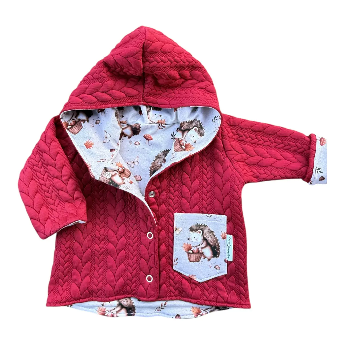 Strickjacke Igel Rot 1