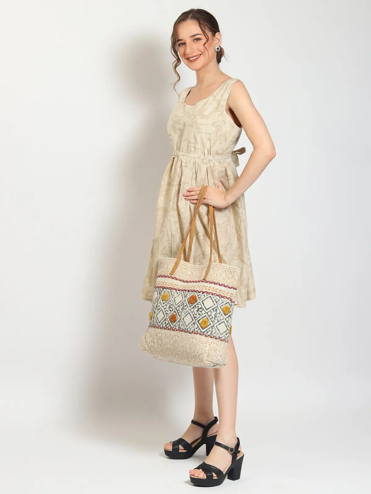 Maize - Block Print Tote Bag 1