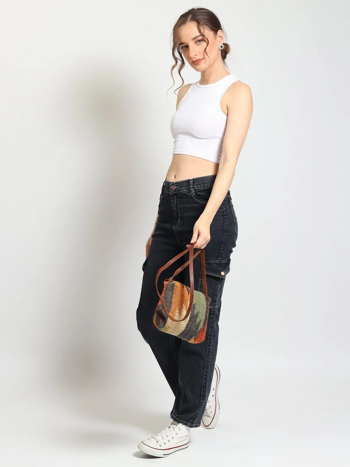 Alpha - Kilim And Leather  Sling Bag 1