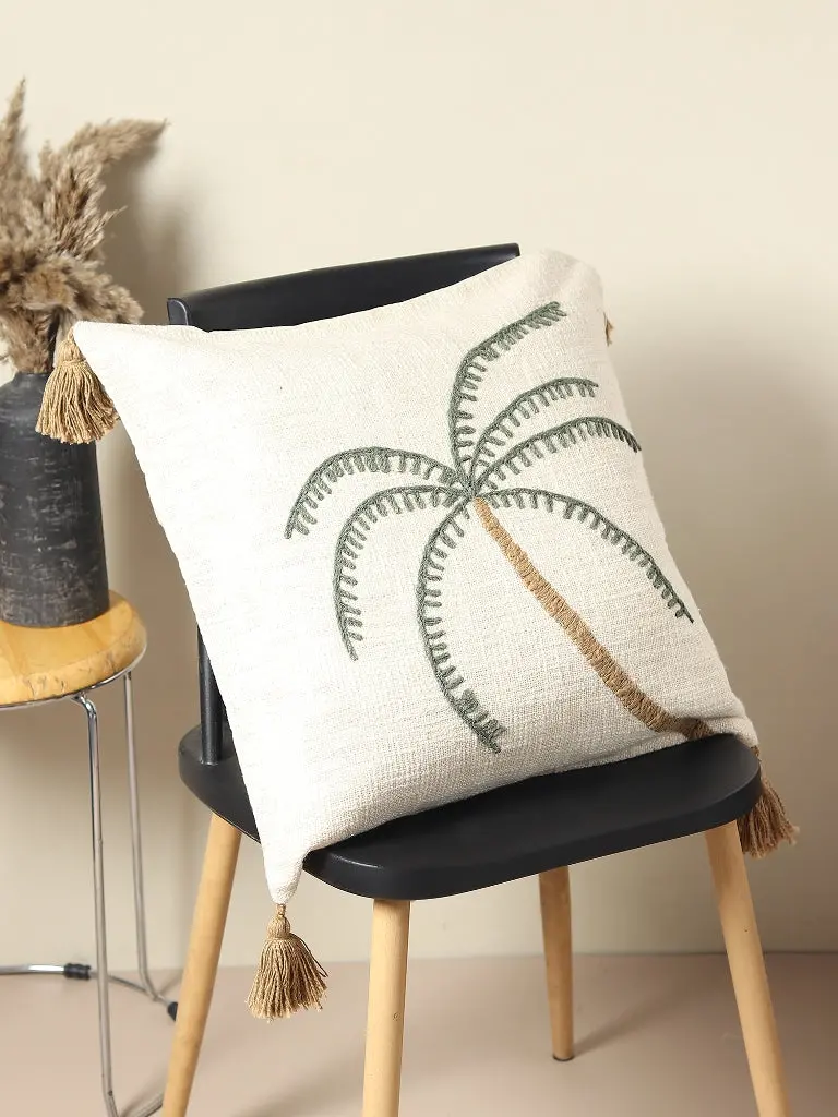 Pine Tree Embroidered - Square Cushion Cover 1