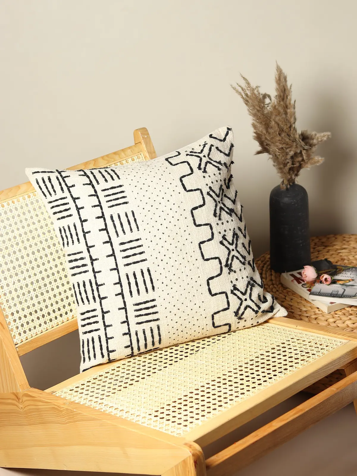 Stellar Oasis - Embriodery Square Cushion Cover 1