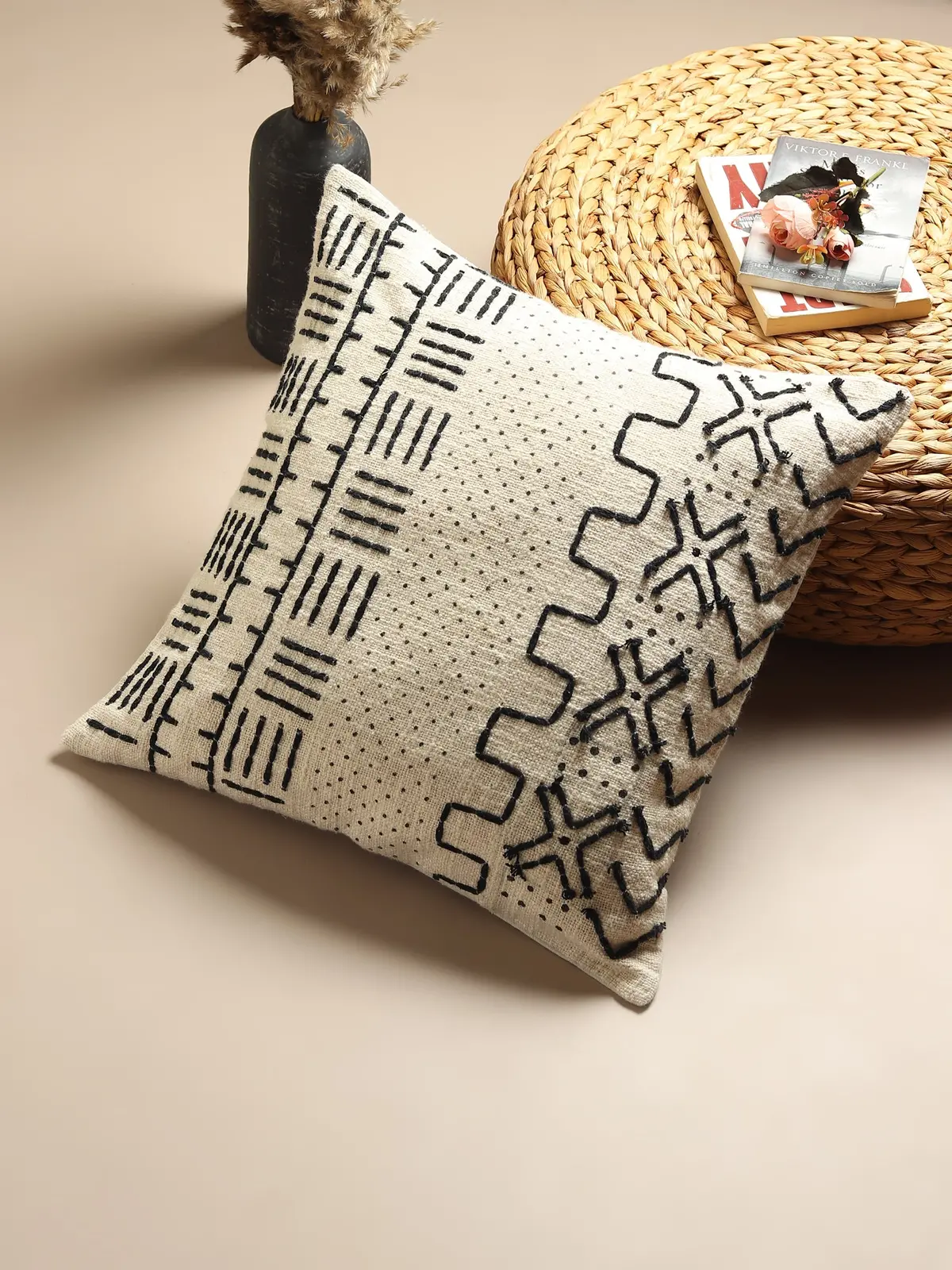 Stellar Oasis - Embriodery Square Cushion Cover 2