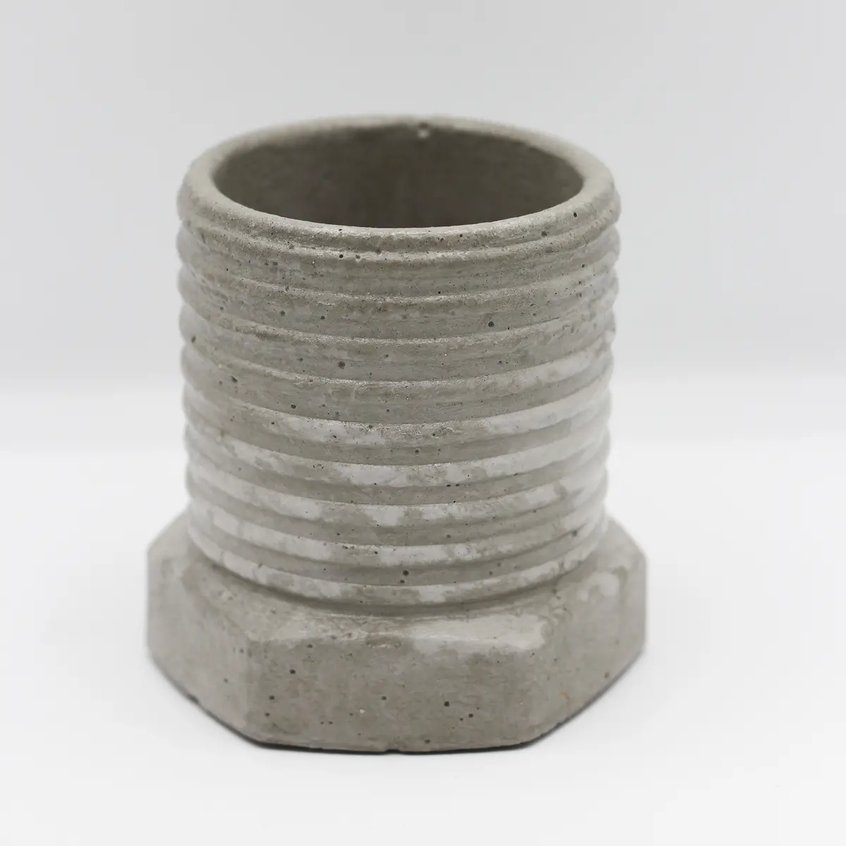 Betonvase ; Vase ; Rund ; Schraube , Trockenblumenvase „Industrial“ 1