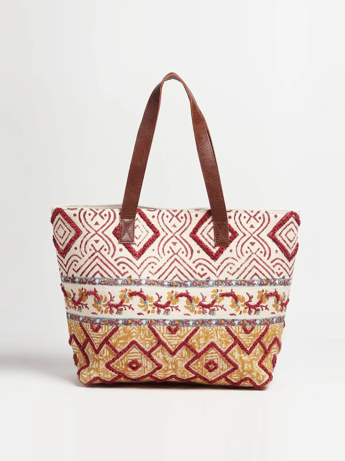 Yibing - Hand Block Cotton Printed Tote Bag 1
