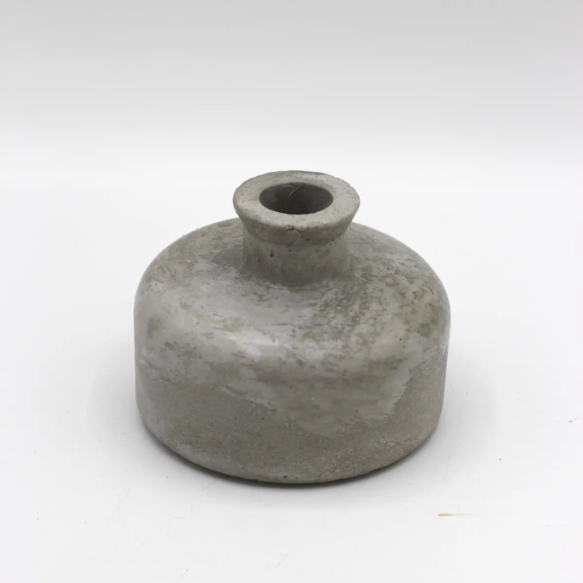 Betonvase; Vase ; Trockenblumenvase ; Rund ; Flach ; Tintenfass 1