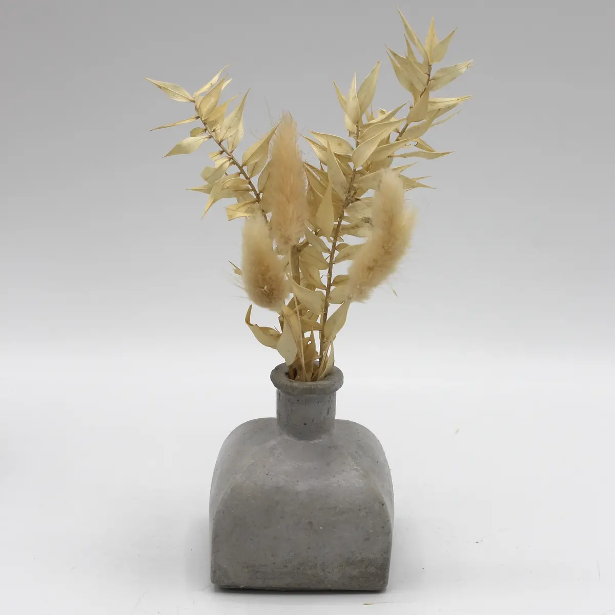 Betonvase; Vase ; Trockenblumenvase ; Rund ; Viereckig; Tintenfass 2