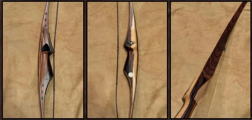 Bwana Bows Kufa 1 Piece Exotic Longbow, Rh, 48# @ 28", 61" Amo 1