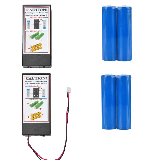Pack Of 4 Pcs 18650 Batteries + 2 Holders + 1 Charger 1
