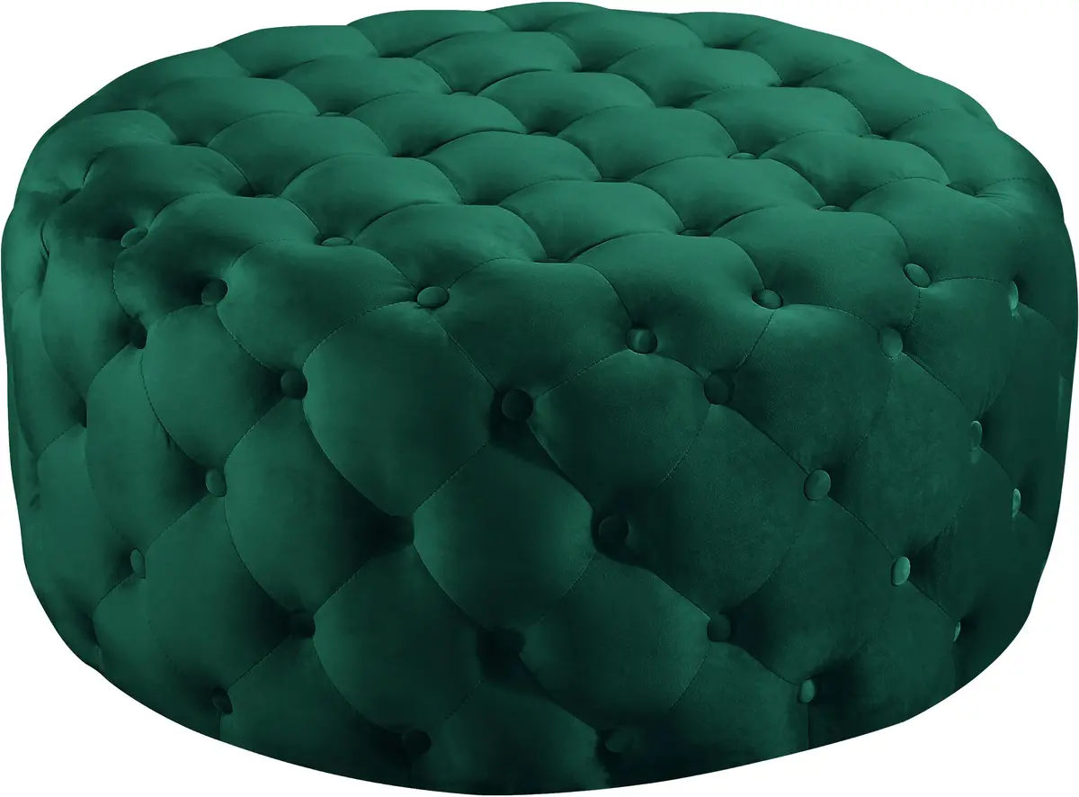 Addison Green Velvet Ottoman/Bench 1