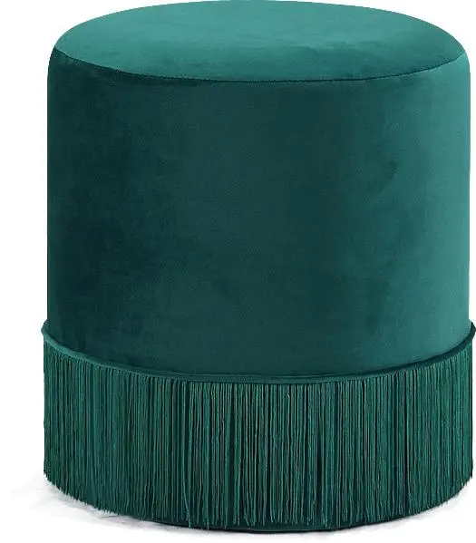 Teddy Green Velvet Ottoman/Stool 1