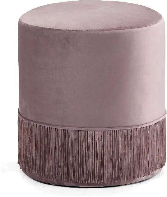 Teddy Pink Velvet Ottoman/Stool 1