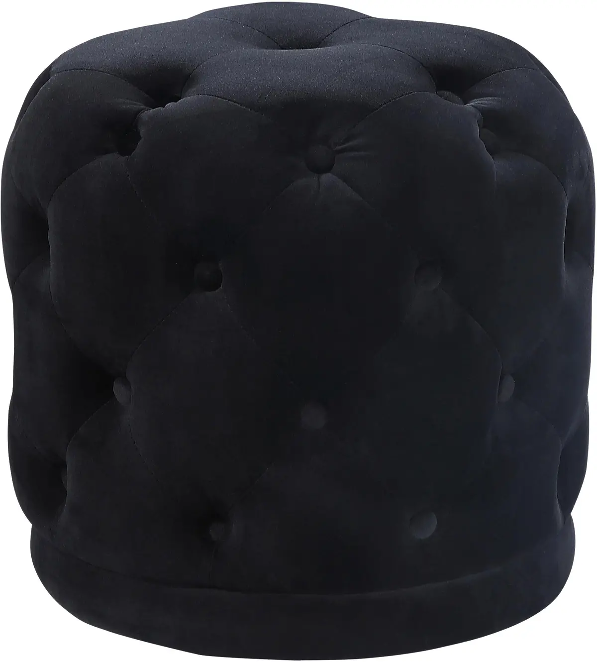 Harper Black Velvet Ottoman/Stool 1
