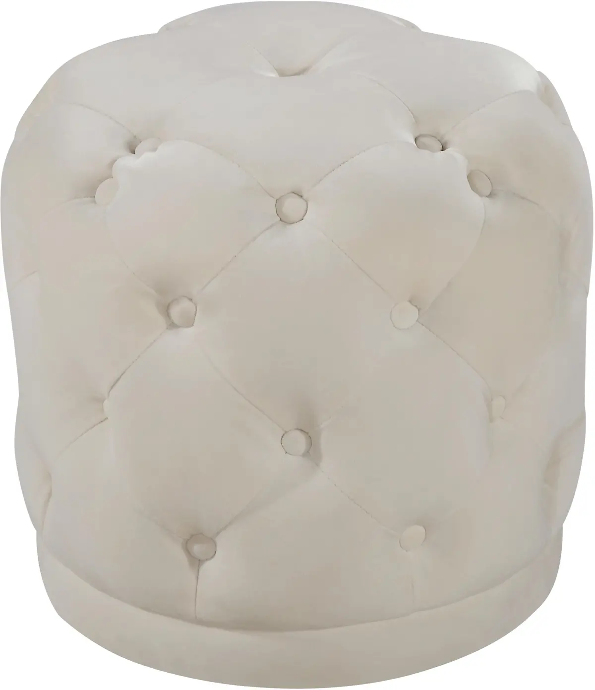 Harper Cream Velvet Ottoman/Stool 1