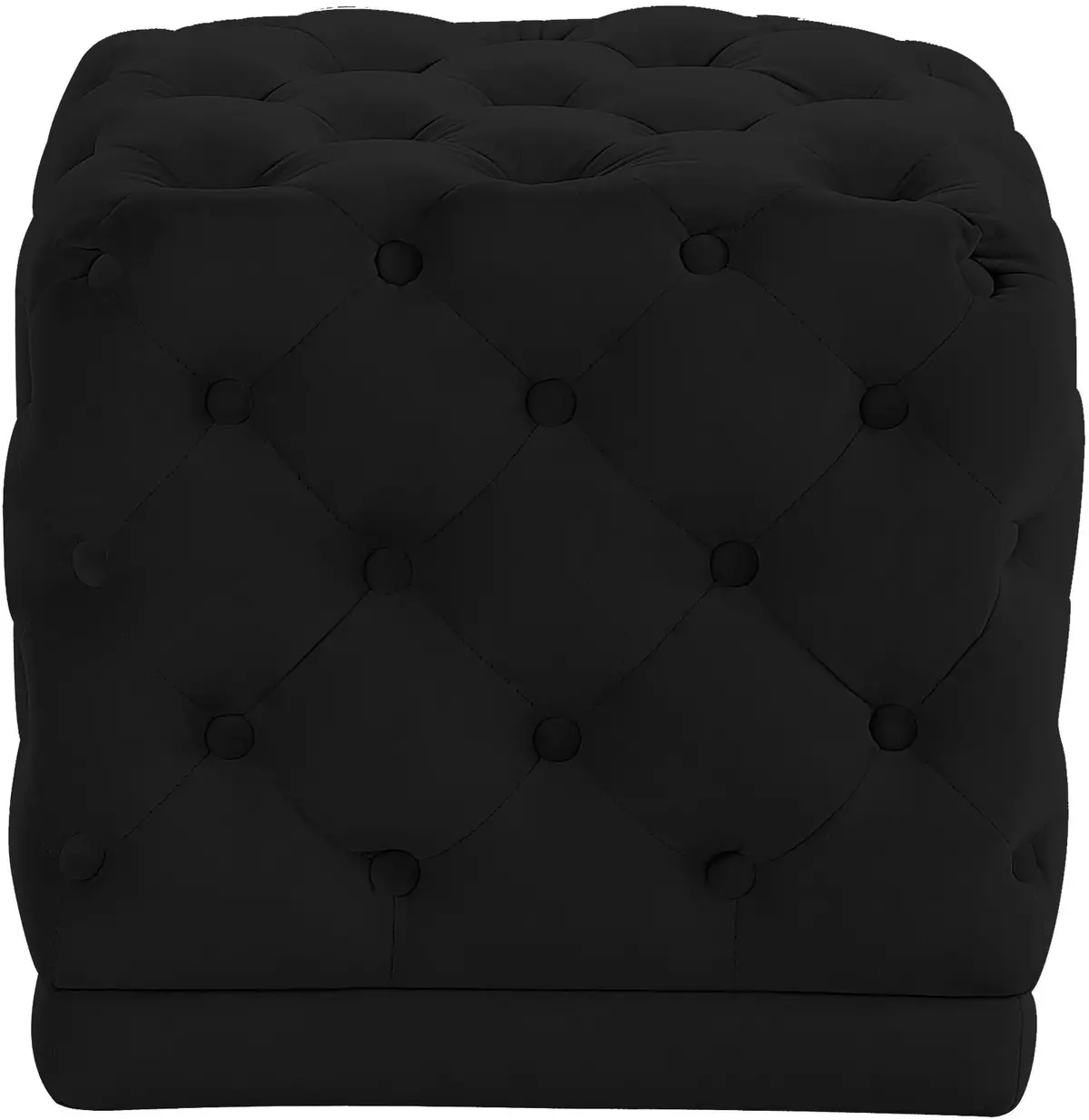 Stella Black Velvet Ottoman/Stool 1