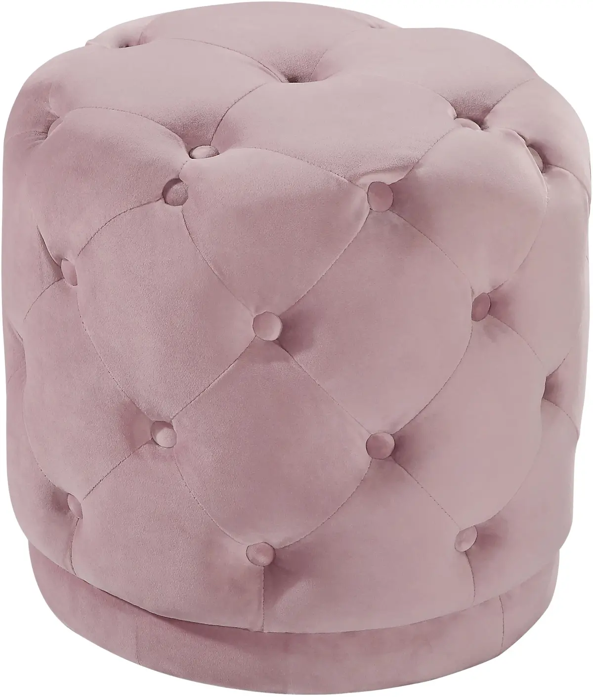 Harper Pink Velvet Ottoman/Stool 1