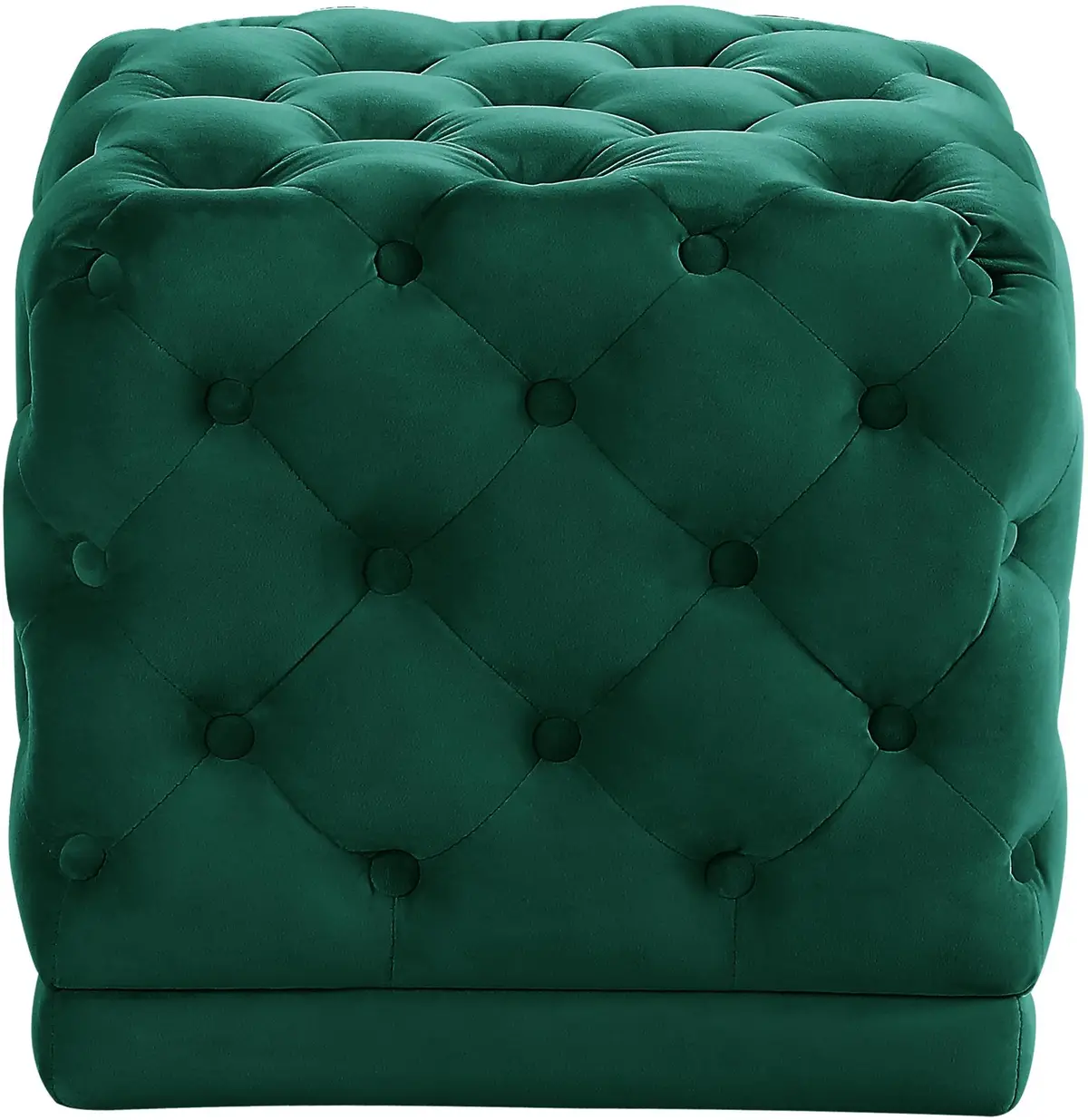 Stella Green Velvet Ottoman/Stool 1