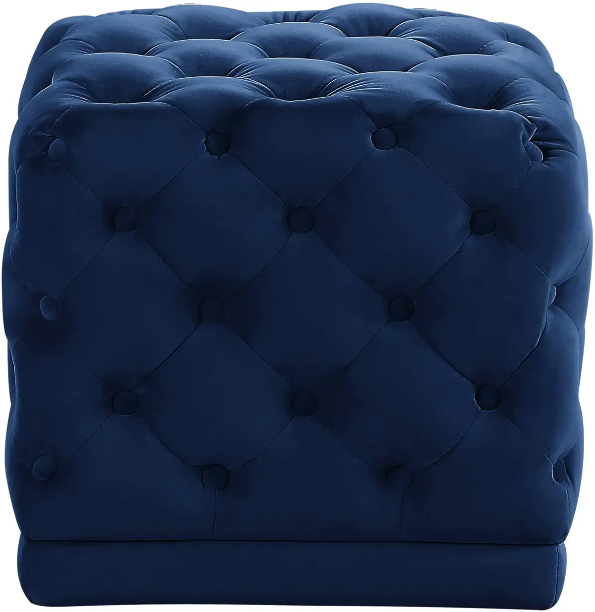 Stella Navy Velvet Ottoman/Stool 1