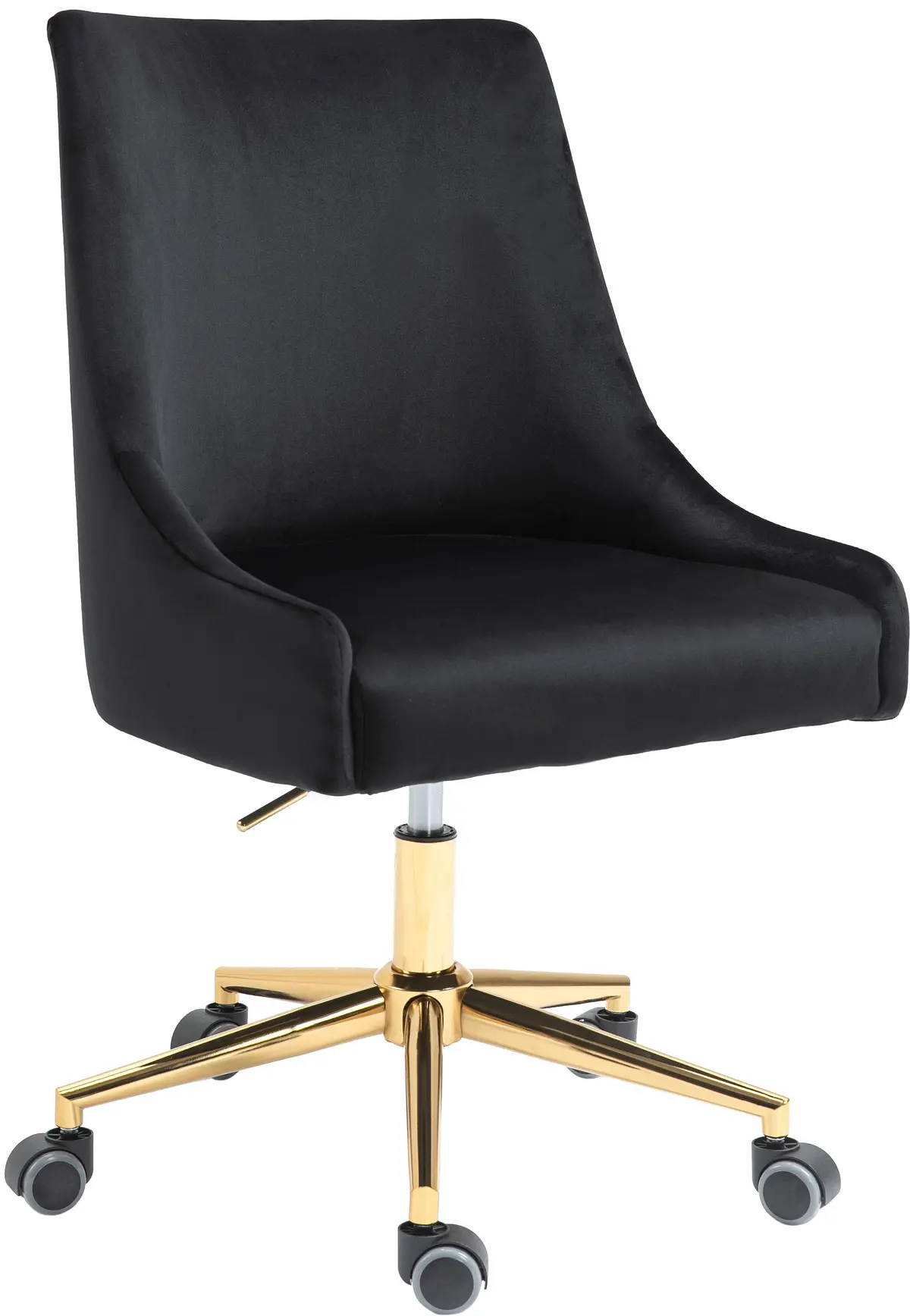 Karina Black Velvet Office Chair 1