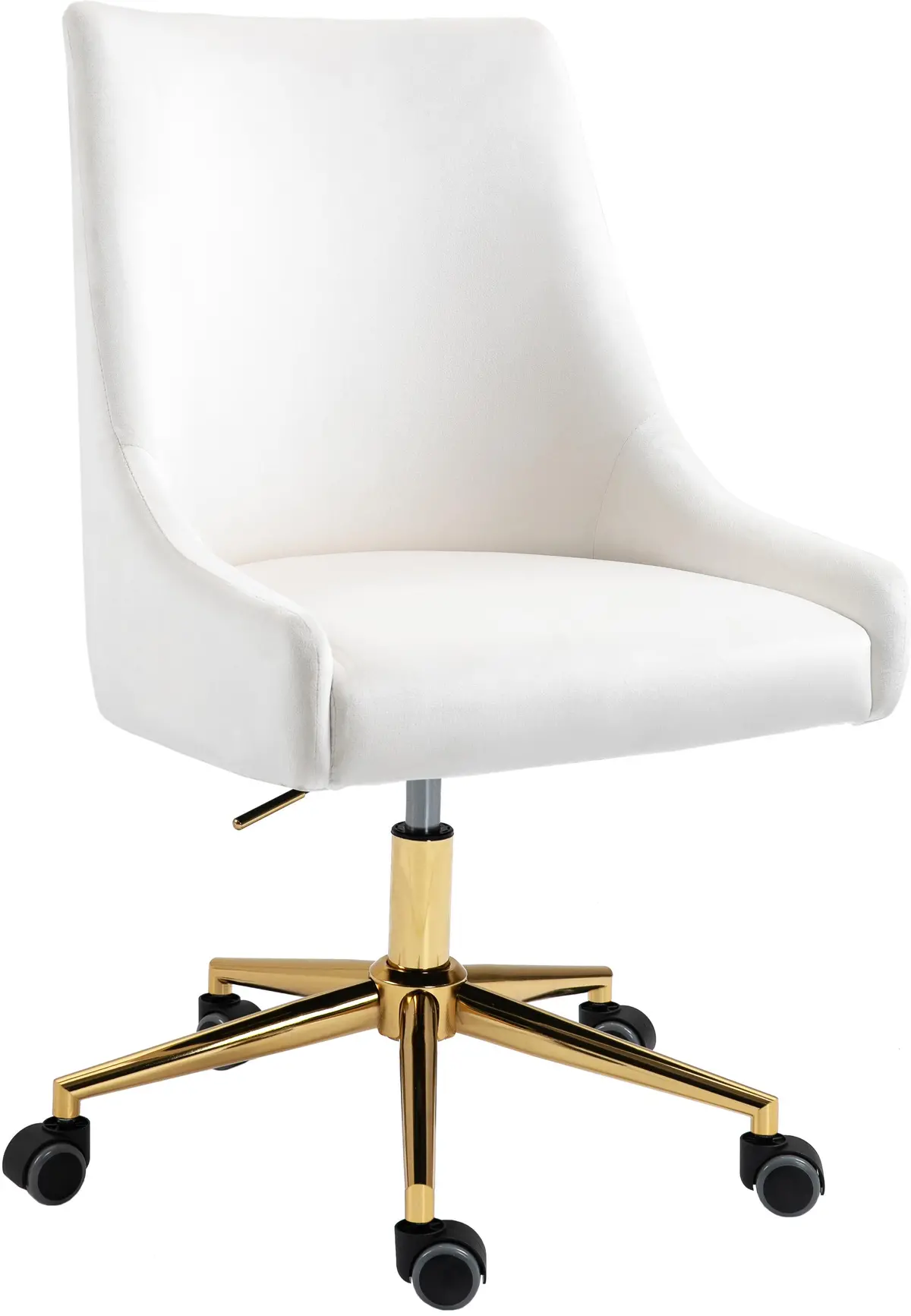 Karina Cream Velvet Office Chair 1