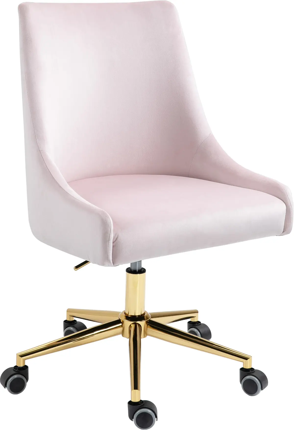 Karina Pink Velvet Office Chair 1