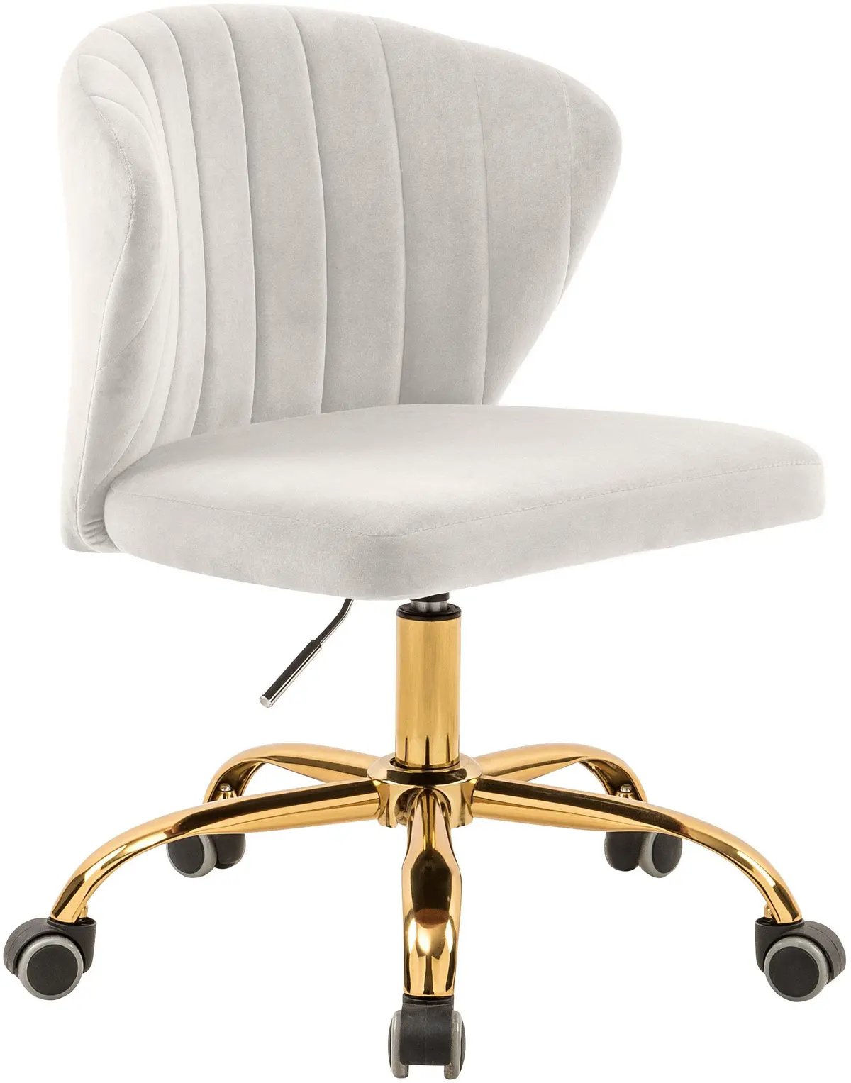 Finley Cream Velvet Office Chair 1