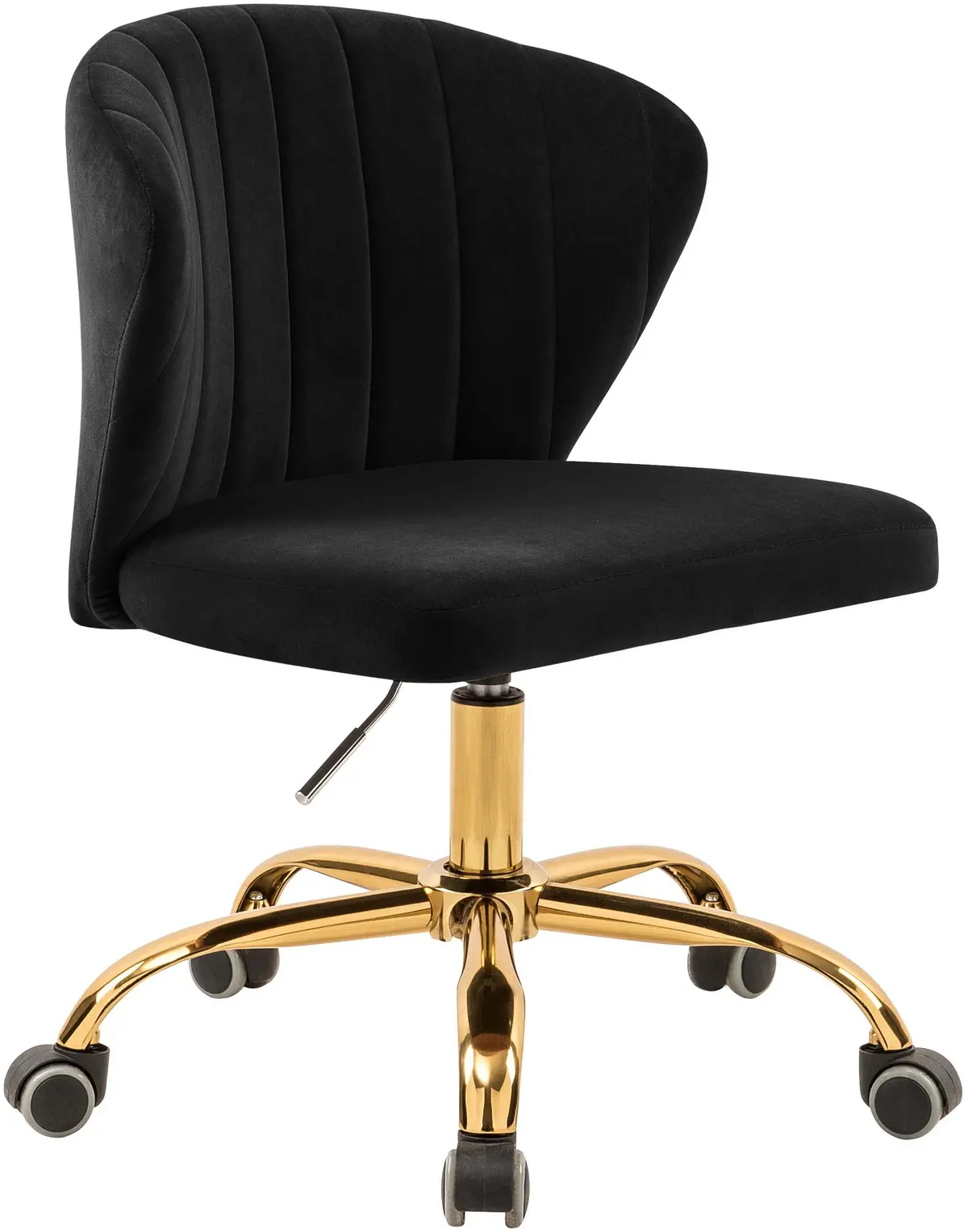 Finley Black Velvet Office Chair 1