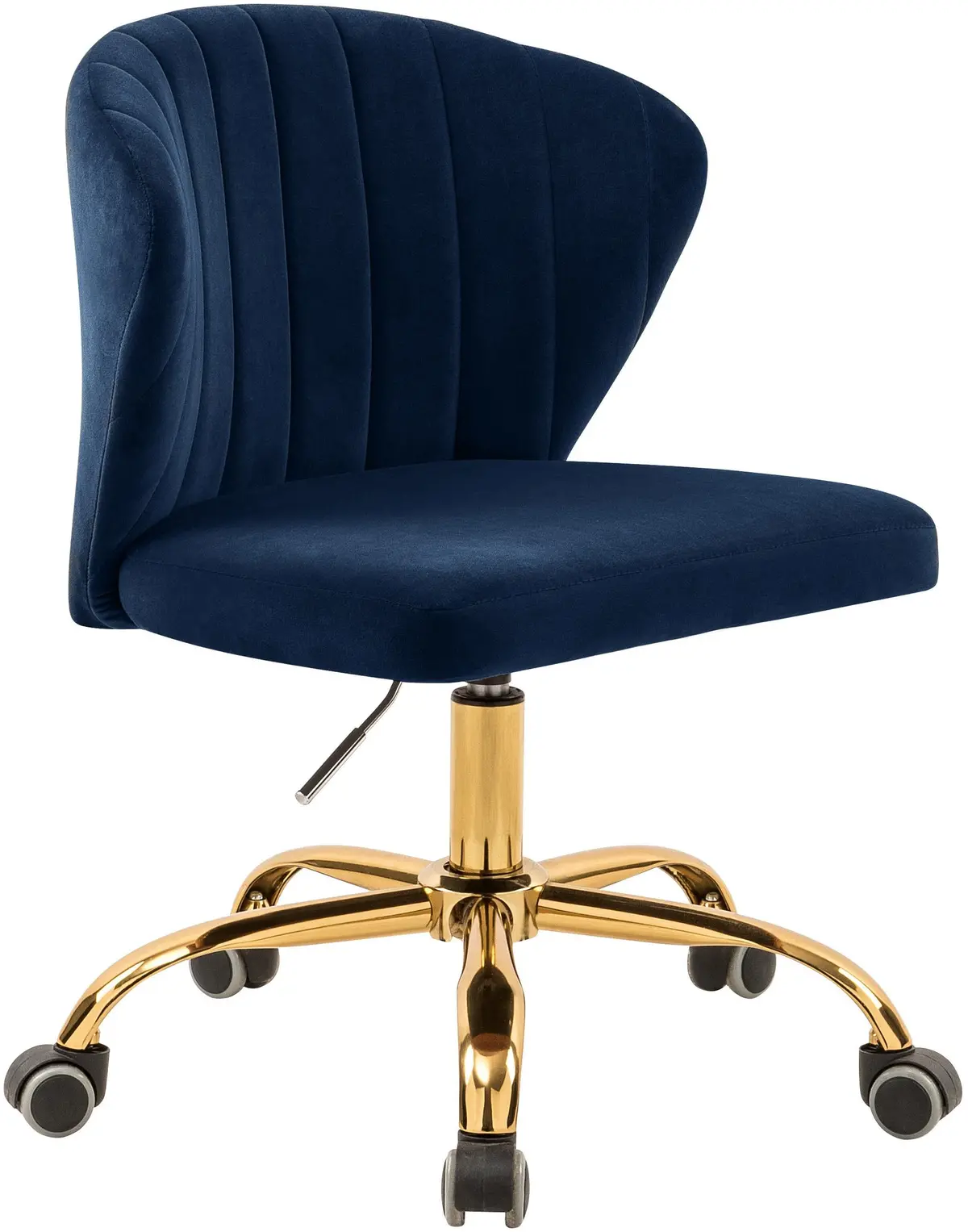 Finley Navy Velvet Office Chair 1