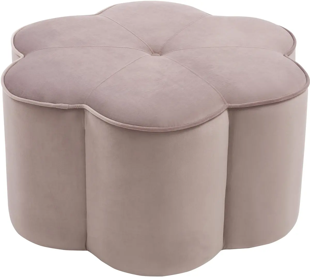 Daisy Pink Velvet Ottoman 1