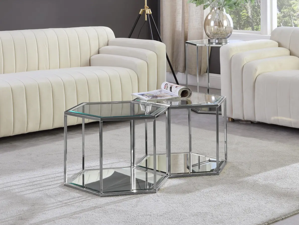 Sei Chrome Coffee Table 2