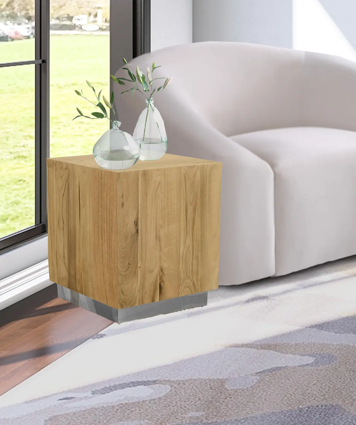 Acacia Chrome End Table 2