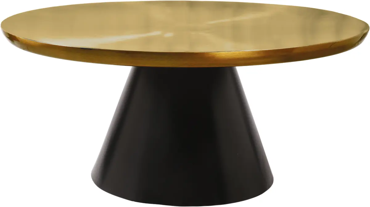 Martini Brushed Gold/Matte Black Coffee Table 1