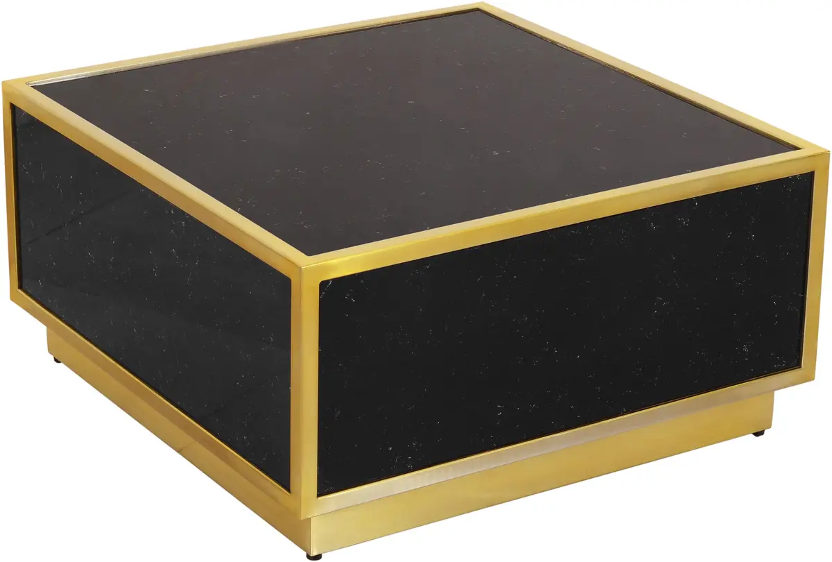 Glitz Black Faux Marble Coffee Table 1