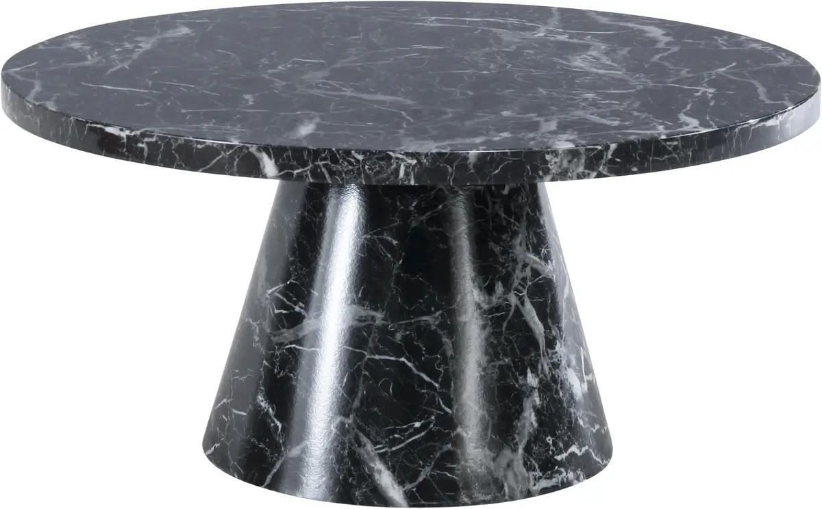 Omni Black Faux Marble Coffee Table 1