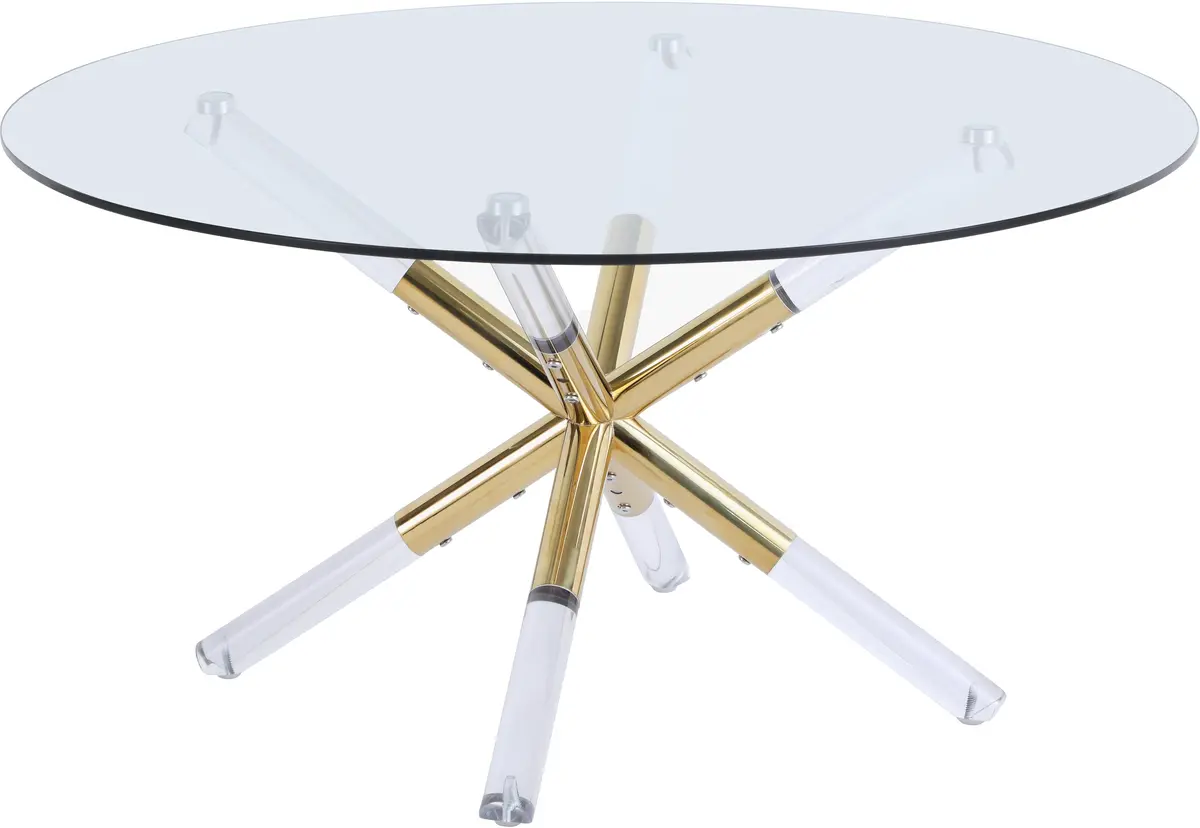 Mercury Acrylic/Gold Coffee Table 1
