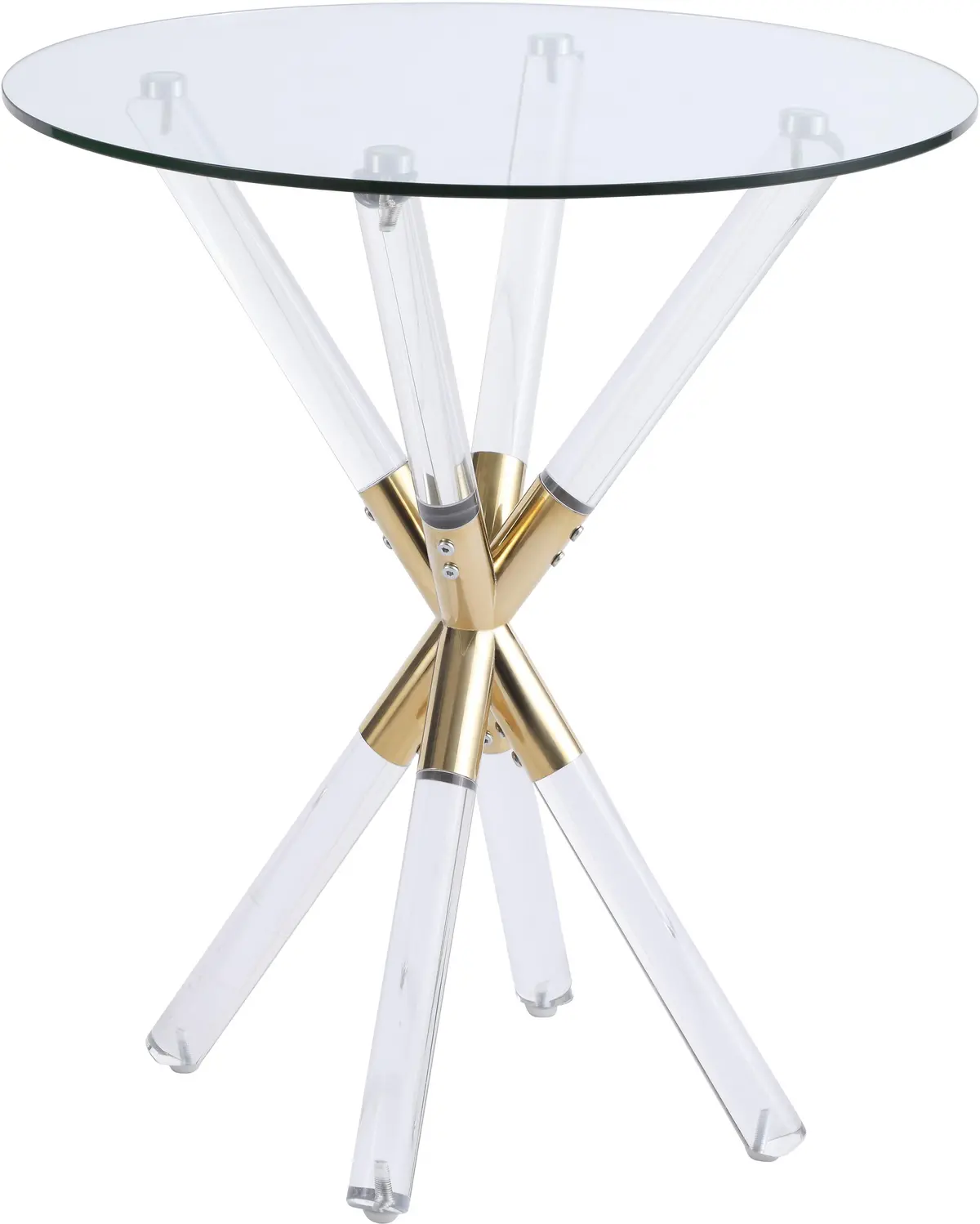 Mercury Acrylic/Gold End Table 1