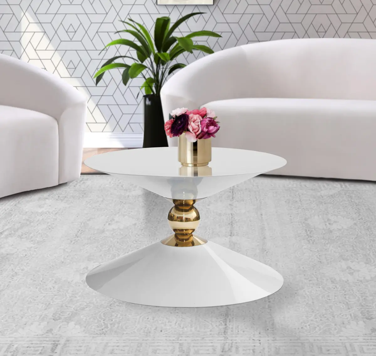 Malia White / Gold Coffee Table 2