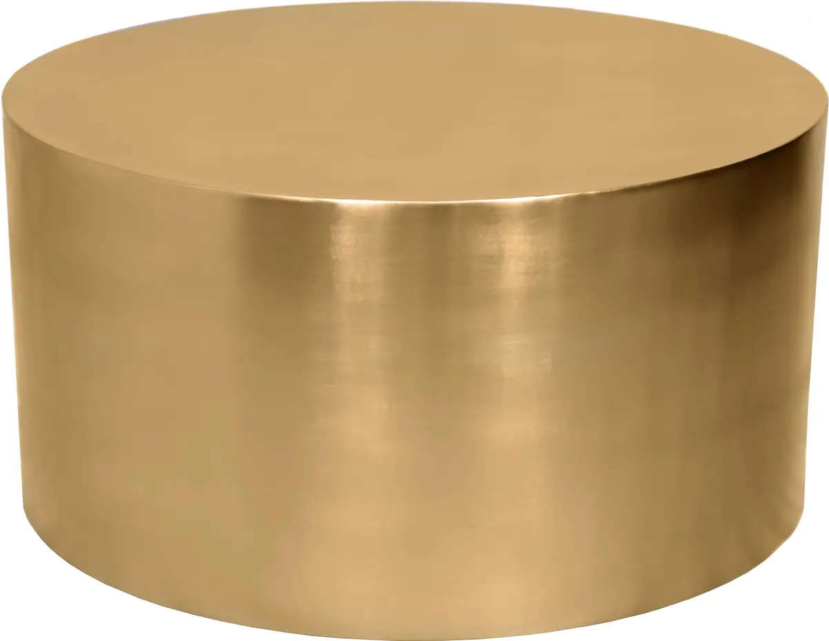 Cylinder Brushed Gold Coffee Table 1