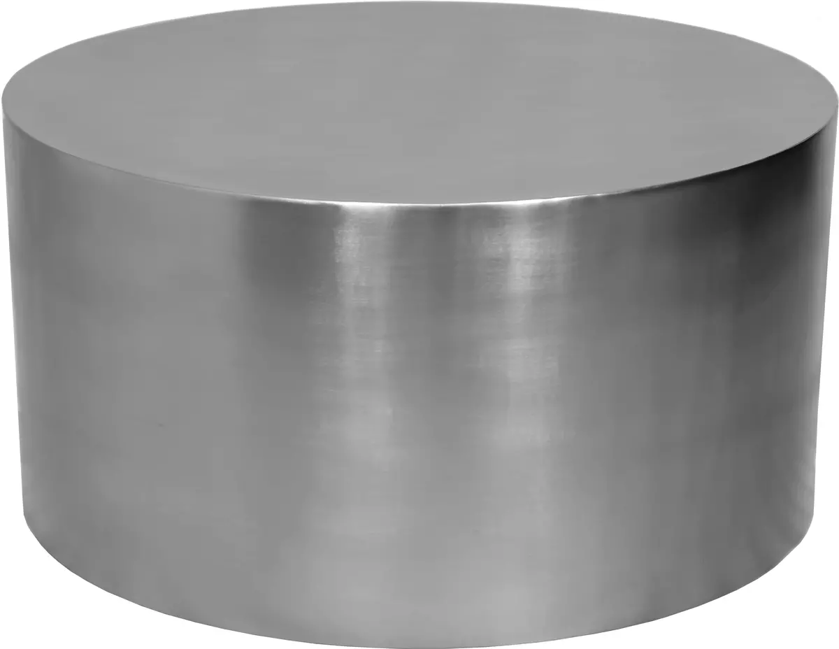 Cylinder Brushed Chrome Coffee Table 1