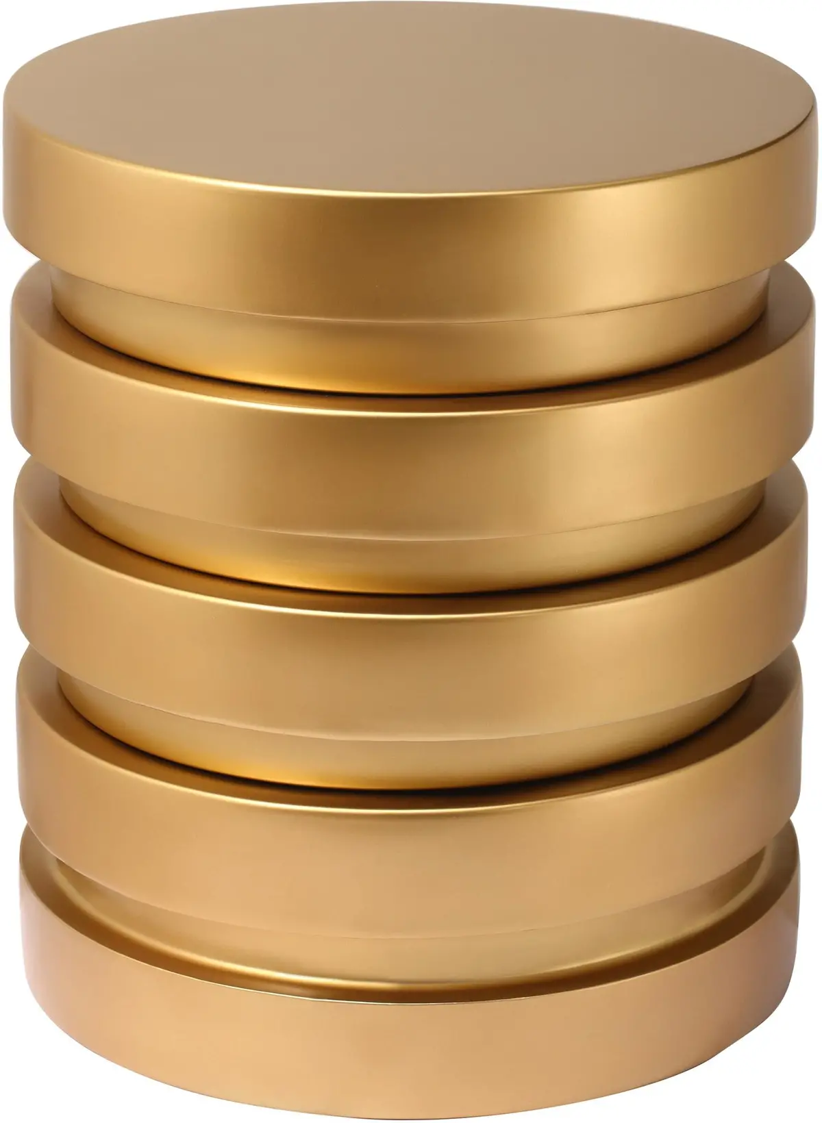 Levels Brushed Gold End Table 1