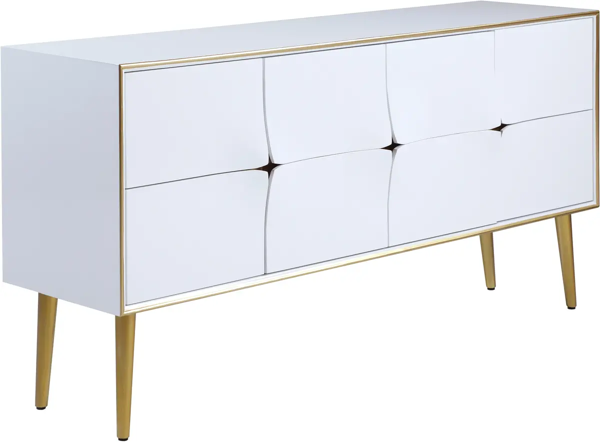 Pop White / Gold Sideboard/Buffet 1