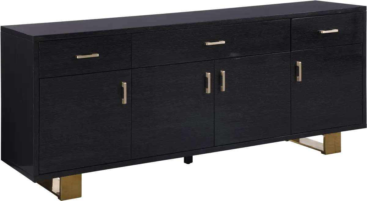 Excel Grey Oak Veneer Lacquer Sideboard/Buffet 1