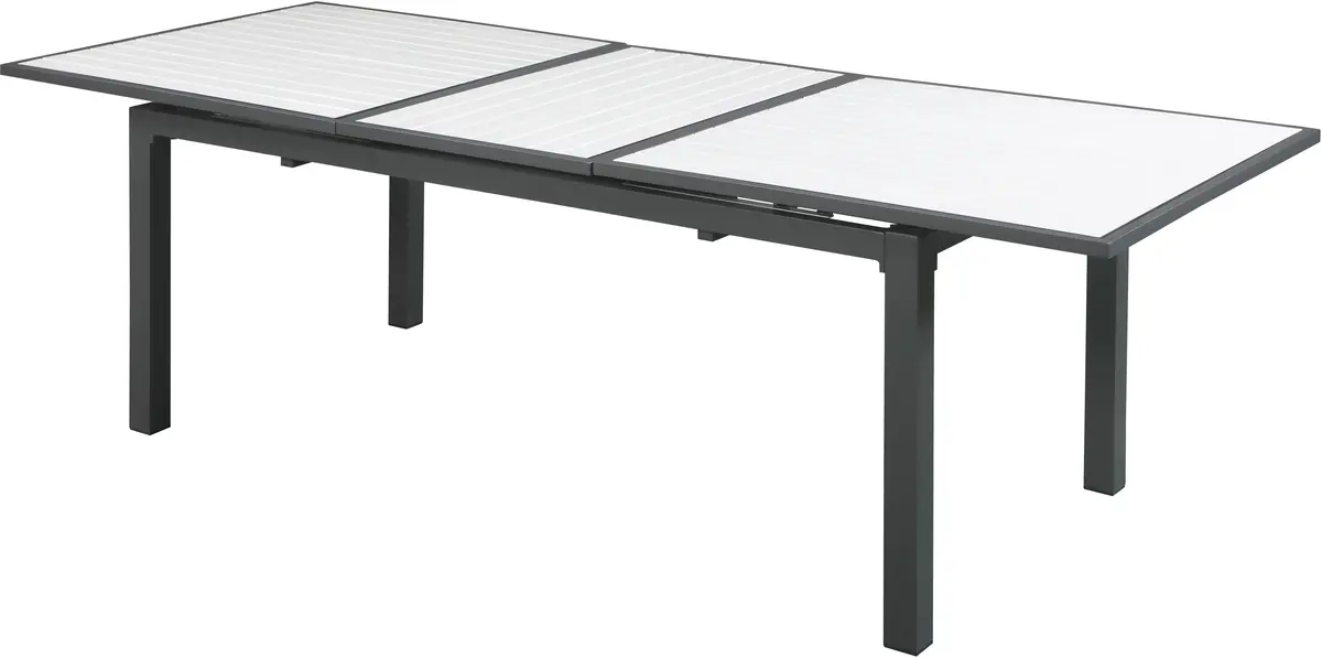 Nizuc White Manufactured Wood Outdoor Patio Aluminum Dining Table 1