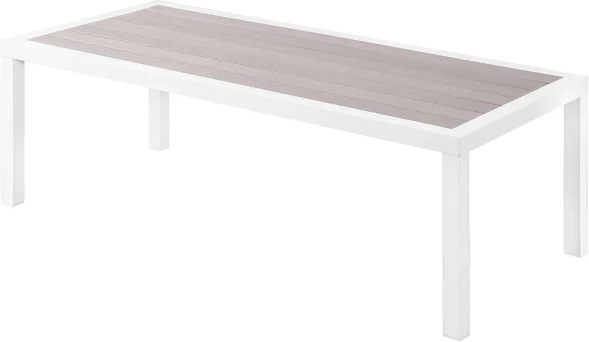 Nizuc Grey Manufactured Wood Outdoor Patio Aluminum Coffee Table 1