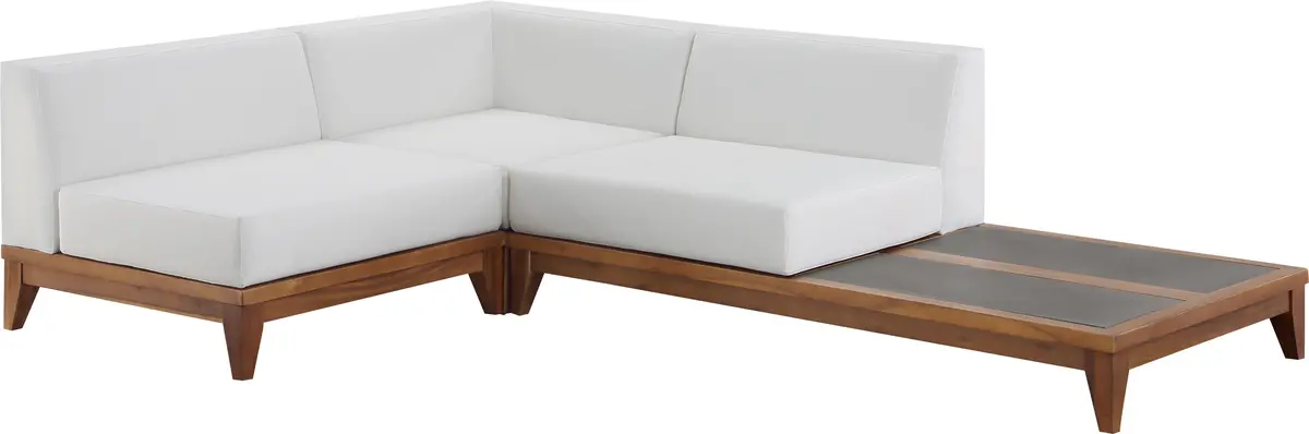 Rio Off White Waterproof Fabric Outdoor Patio Modular Sectional 1