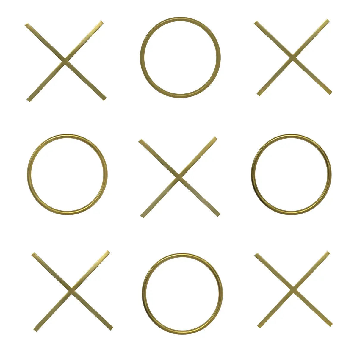 Xoxo Gold Stainless Steel Wall Decor 1